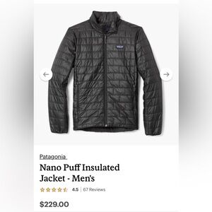 Patagonia Men's Nano Puff Jacket - Black